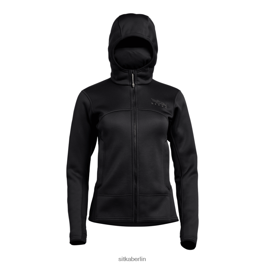 Spitzen de SITKA Gear Frauen Kapuzenpullover durchqueren Schwarz ZPVJL0395