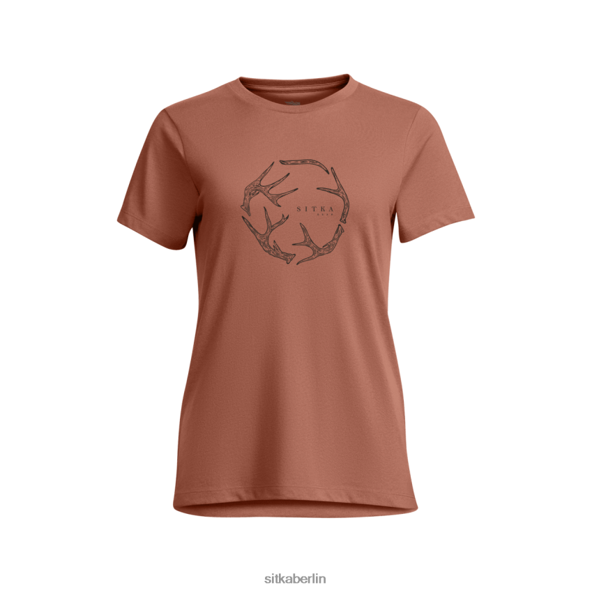 Spitzen de SITKA Gear Frauen Geweih Evo T-Shirt roter Sumach ZPVJL0402