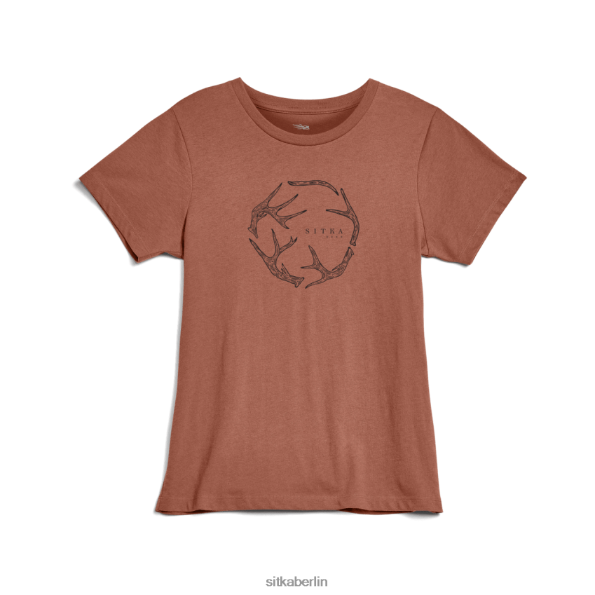 Spitzen de SITKA Gear Frauen Geweih Evo T-Shirt roter Sumach ZPVJL0402