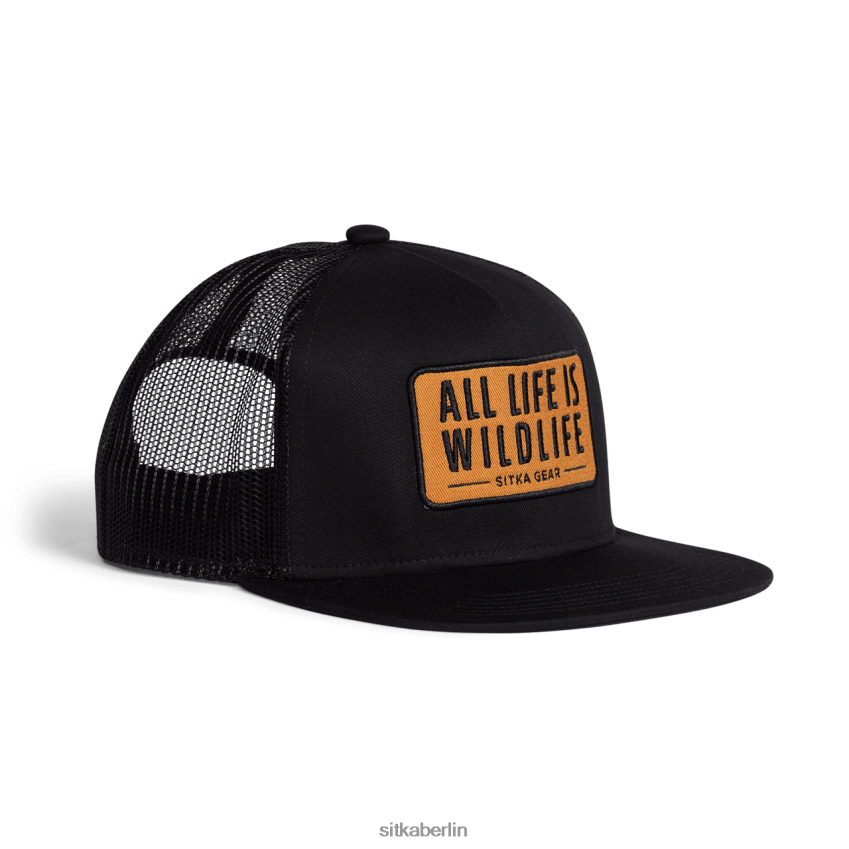 Hüte de SITKA Gear unisex Alles Leben Hallo Profi-Trucker Schwarz ZPVJL0305