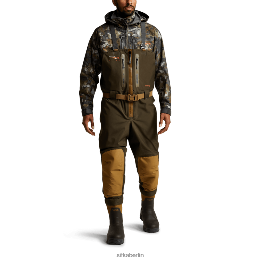 Böden de SITKA Gear Männer Delta-Zip-Wathose Erde ZPVJL0264