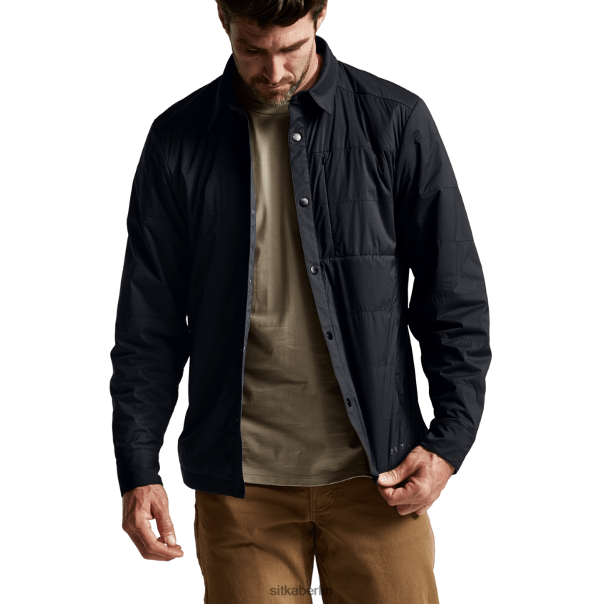 Jacken und Westen de SITKA Gear Männer Canyon-Hemdjacke Schwarz ZPVJL056