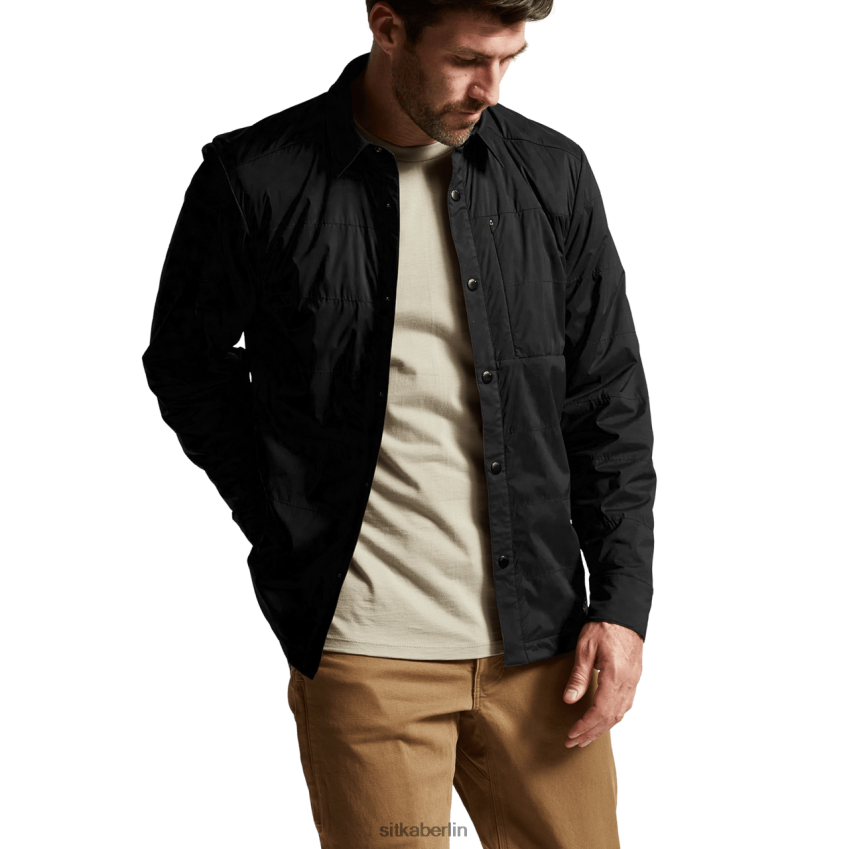 Jacken und Westen de SITKA Gear Männer Canyon-Hemdjacke Schwarz ZPVJL056