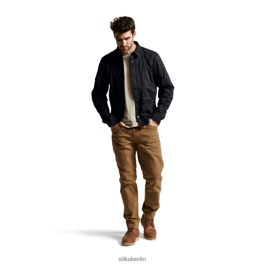 Jacken und Westen de SITKA Gear Männer Canyon-Hemdjacke Schwarz ZPVJL056