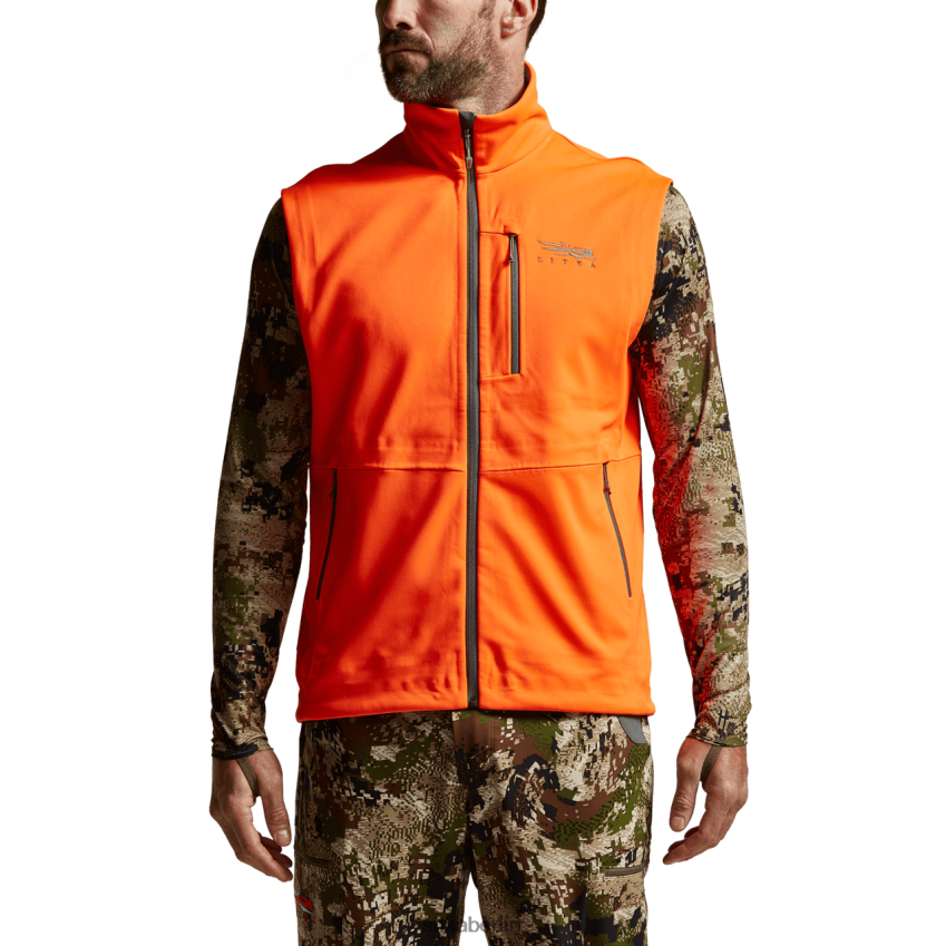 Jacken und Westen de SITKA Gear Männer Jetstream-Weste leuchtendes Orange ZPVJL063