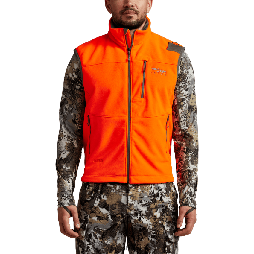 Jacken und Westen de SITKA Gear Männer Stratus-Weste leuchtendes Orange ZPVJL077