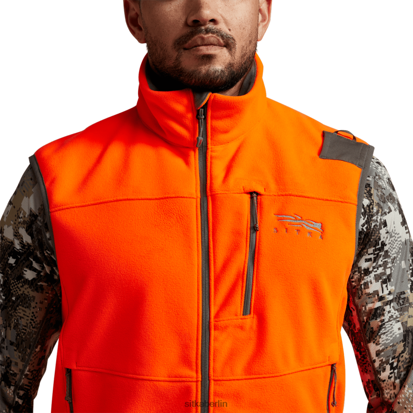Jacken und Westen de SITKA Gear Männer Stratus-Weste leuchtendes Orange ZPVJL077