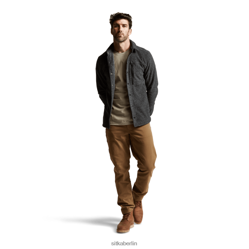 Spitzen de SITKA Gear Männer Snowcrest LS-Shirt schwarze Heide ZPVJL0162