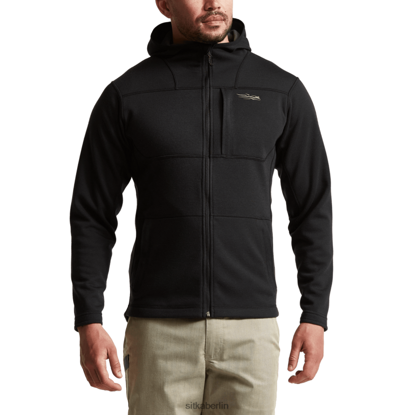 Spitzen de SITKA Gear Männer Camp-Kapuzenpullover Schwarz ZPVJL0128