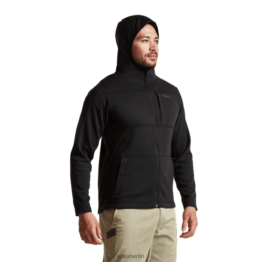Spitzen de SITKA Gear Männer Camp-Kapuzenpullover Schwarz ZPVJL0128