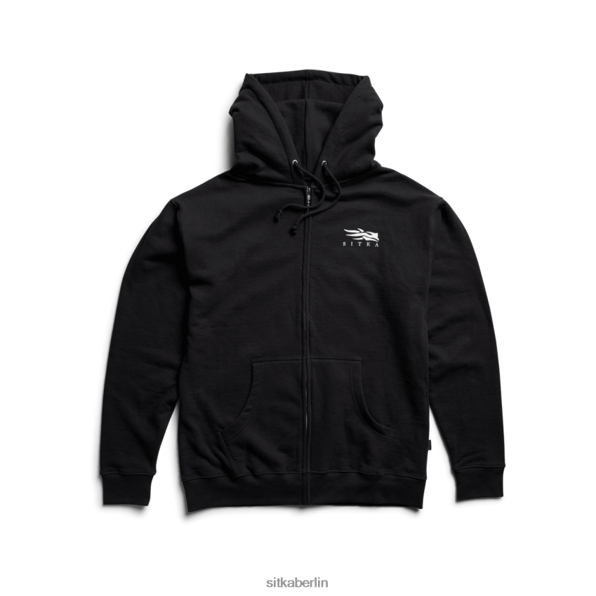 Spitzen de SITKA Gear Männer Icon-Kapuzenpullover mit durchgehendem Reißverschluss Schwarz ZPVJL0126