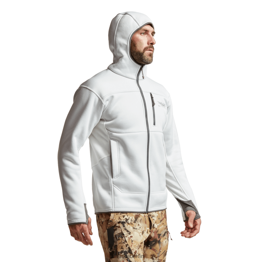 Spitzen de SITKA Gear Männer Kapuzenpullover durchqueren Weiß ZPVJL091
