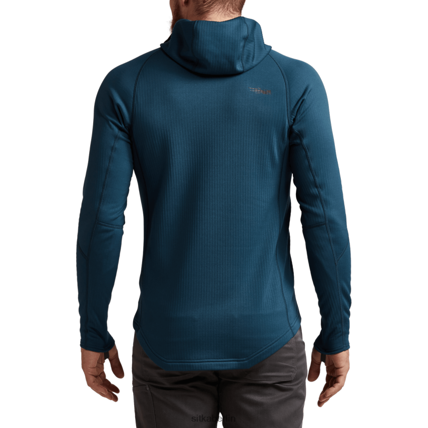 Spitzen de SITKA Gear Männer Schwerer Kapuzenpullover Ägäisches Blau ZPVJL099