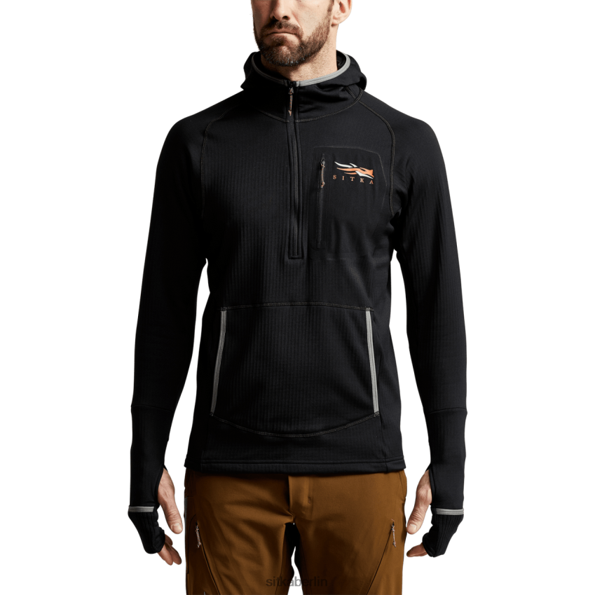 Spitzen de SITKA Gear Männer fanatischer Kapuzenpullover Schwarz ZPVJL0110