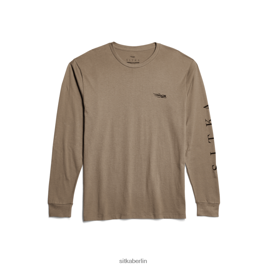 Spitzen de SITKA Gear Männer Foundation-Langarm-T-Shirt Nussbaum ZPVJL0136