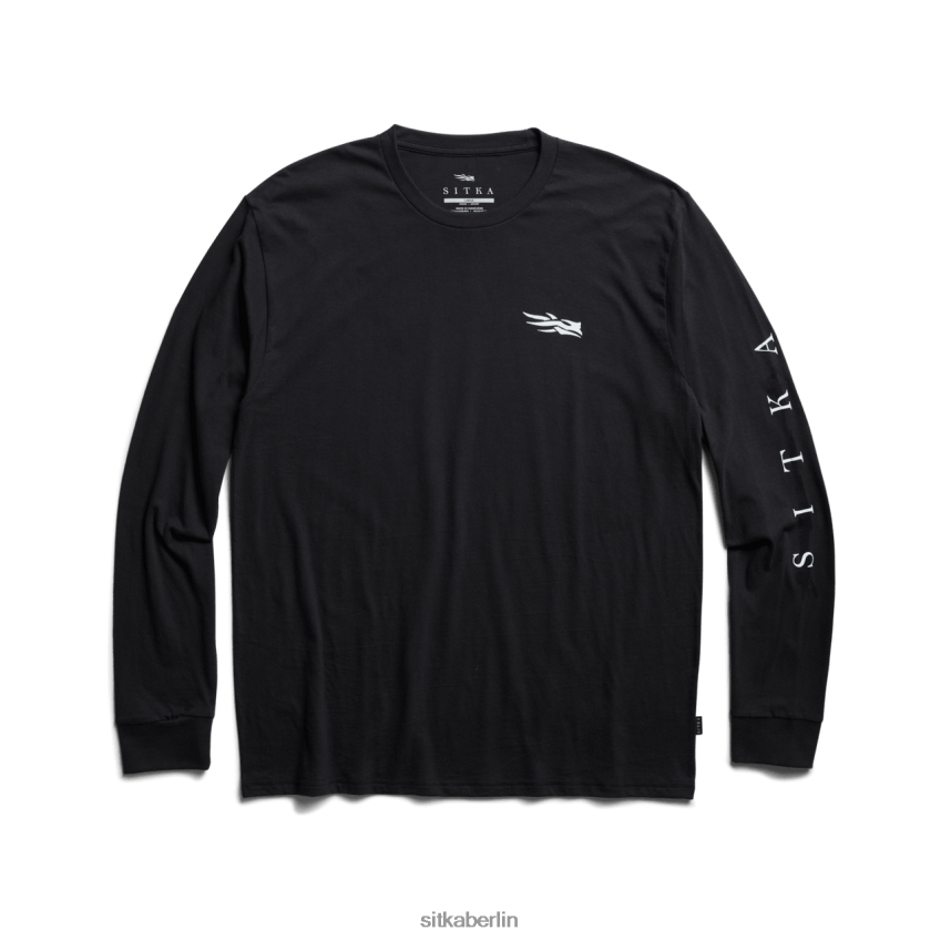 Spitzen de SITKA Gear Männer Foundation-Langarm-T-Shirt Schwarz ZPVJL0135