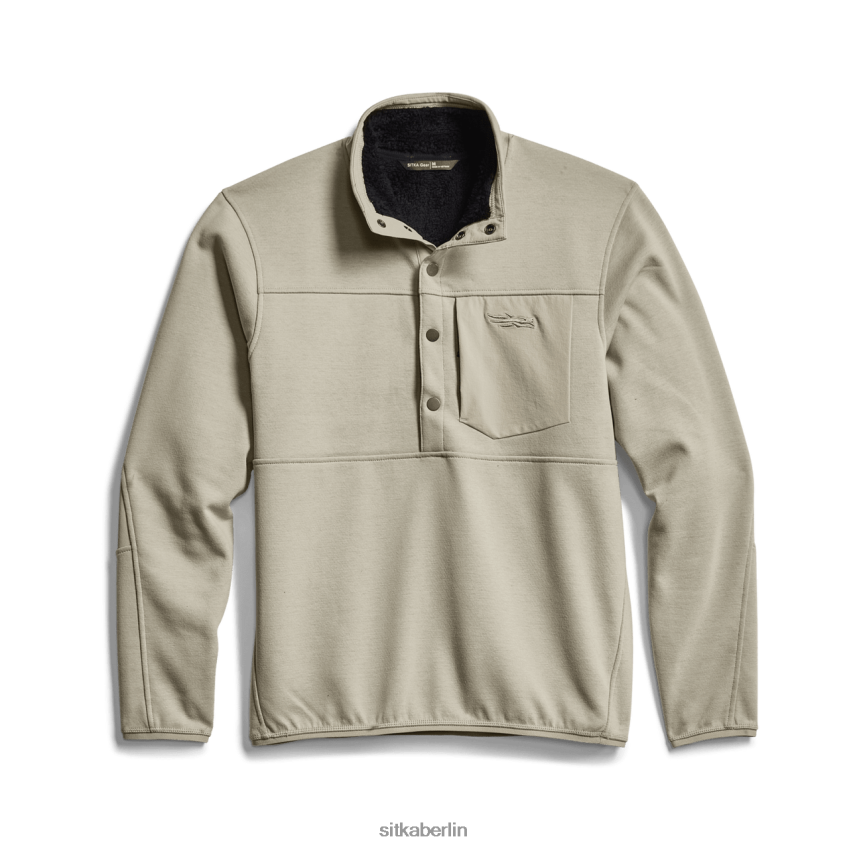 Spitzen de SITKA Gear Männer Snap-Fleece im vorderen Bereich Birke ZPVJL0205