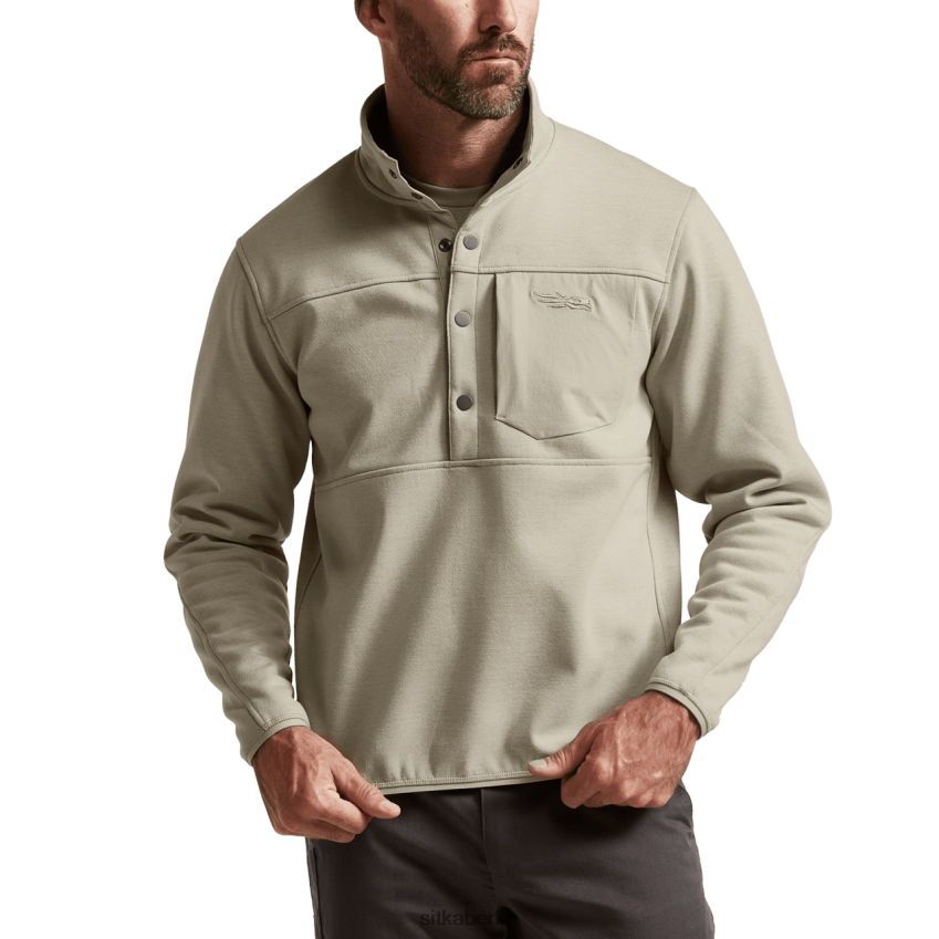 Spitzen de SITKA Gear Männer Snap-Fleece im vorderen Bereich Birke ZPVJL0205