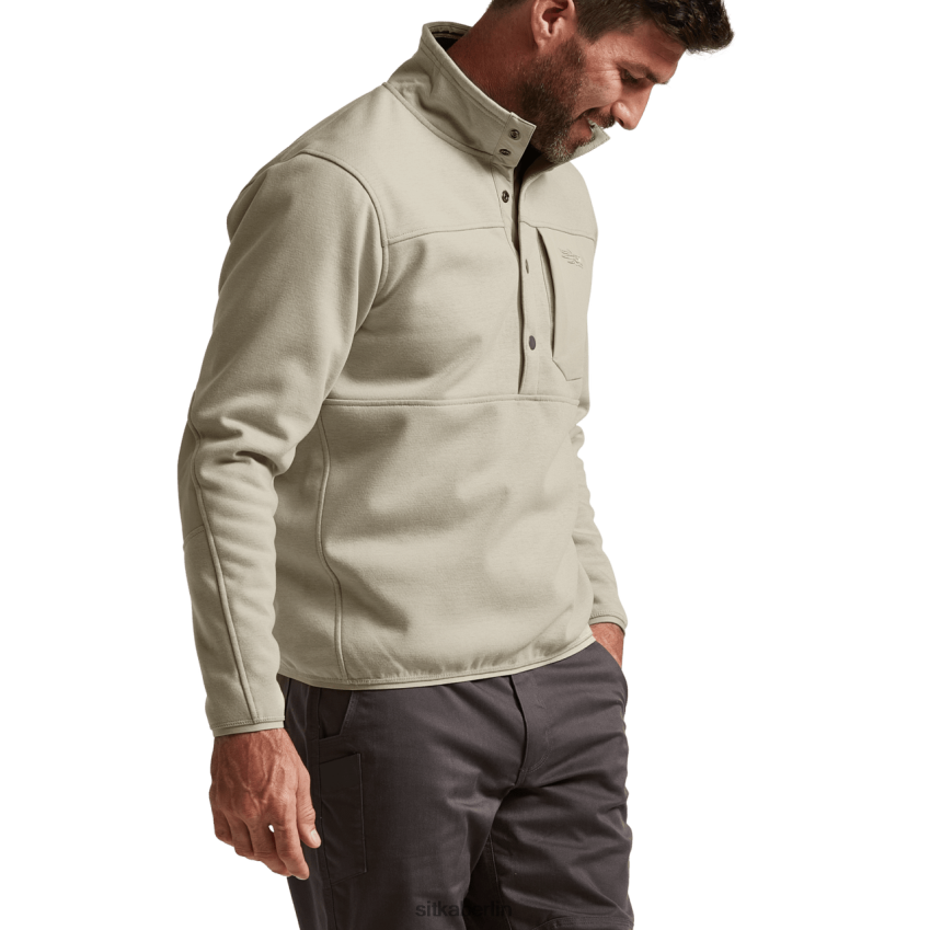 Spitzen de SITKA Gear Männer Snap-Fleece im vorderen Bereich Birke ZPVJL0205