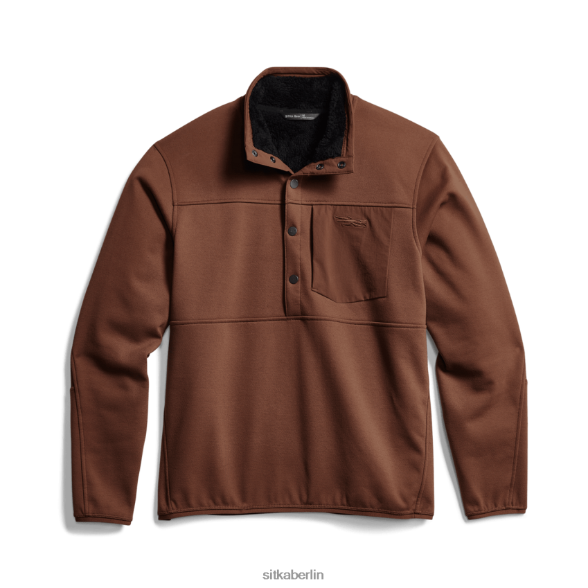 Spitzen de SITKA Gear Männer Snap-Fleece im vorderen Bereich Bison ZPVJL0206