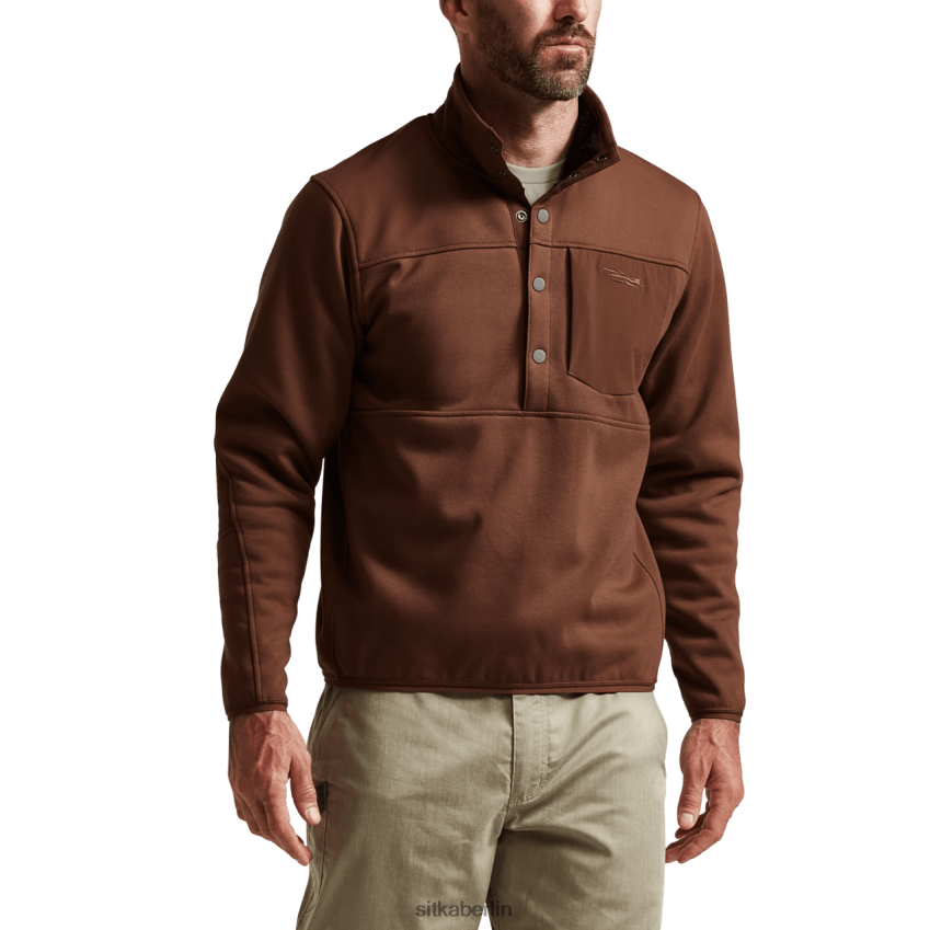 Spitzen de SITKA Gear Männer Snap-Fleece im vorderen Bereich Bison ZPVJL0206