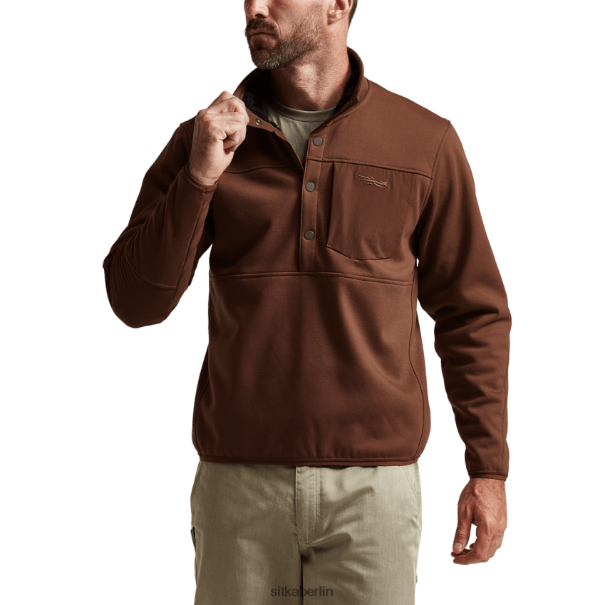 Spitzen de SITKA Gear Männer Snap-Fleece im vorderen Bereich Bison ZPVJL0206