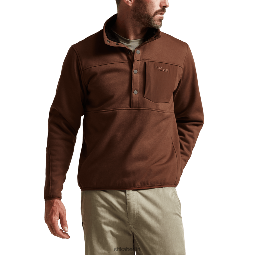 Spitzen de SITKA Gear Männer Snap-Fleece im vorderen Bereich Bison ZPVJL0206