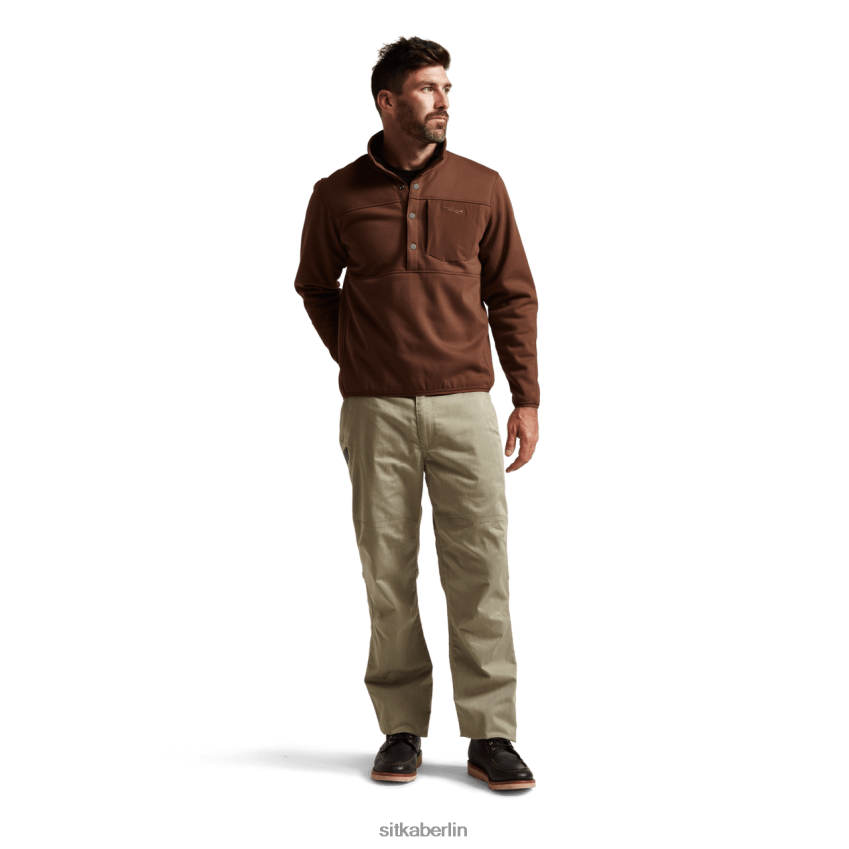 Spitzen de SITKA Gear Männer Snap-Fleece im vorderen Bereich Bison ZPVJL0206