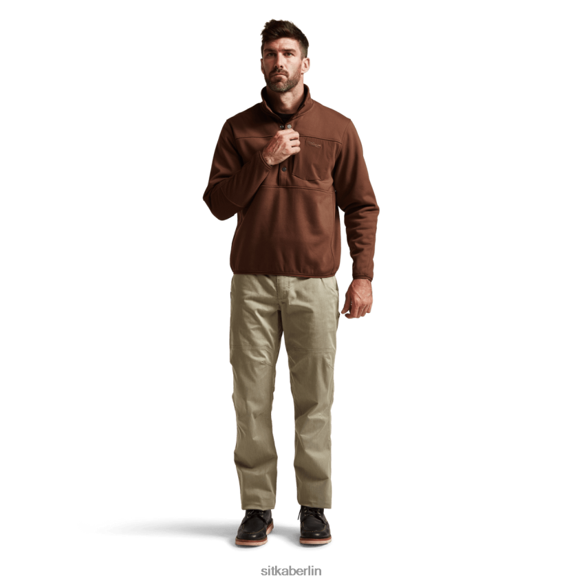 Spitzen de SITKA Gear Männer Snap-Fleece im vorderen Bereich Bison ZPVJL0206