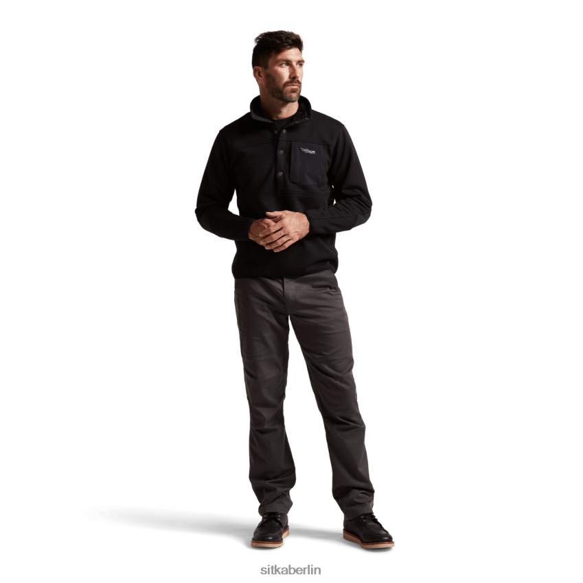Spitzen de SITKA Gear Männer Snap-Fleece im vorderen Bereich Schwarz ZPVJL0204
