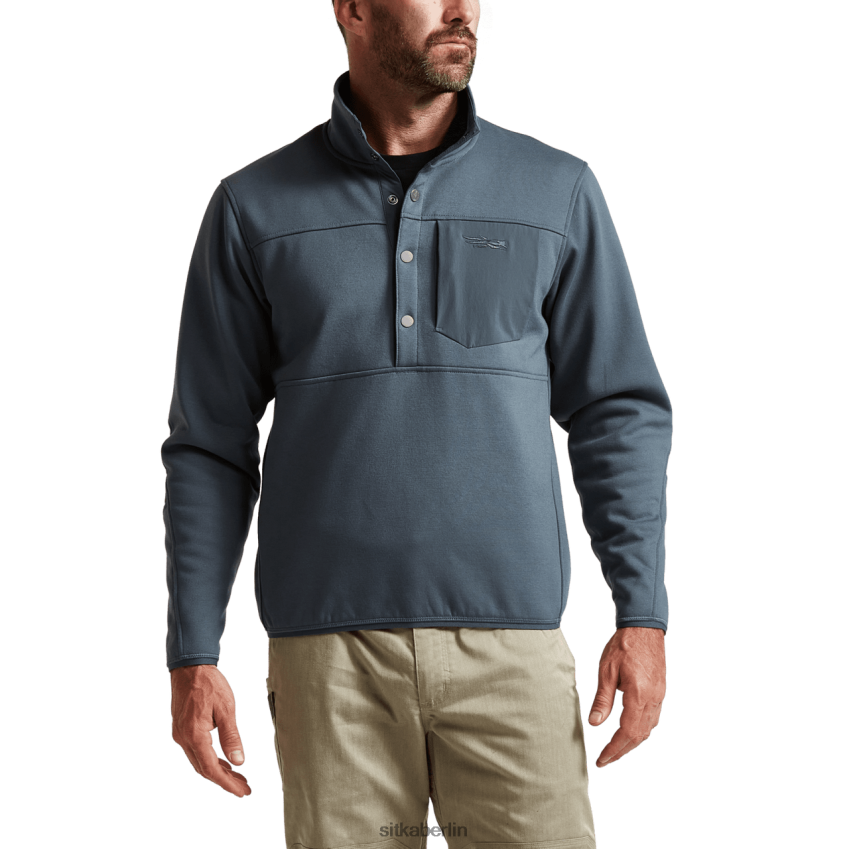Spitzen de SITKA Gear Männer Snap-Fleece im vorderen Bereich Sturm ZPVJL0207
